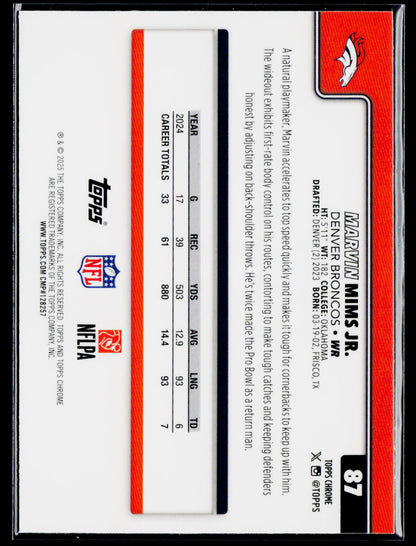 2025 Topps Chrome #87 Marvin Mims Jr.