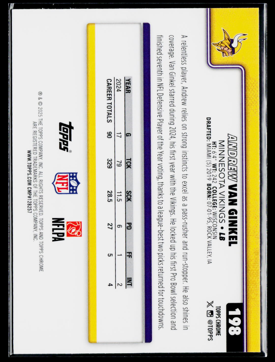 2025 Topps Chrome #198 Andrew Van Ginkel