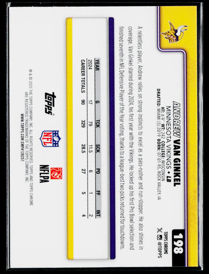 2025 Topps Chrome #198 Andrew Van Ginkel