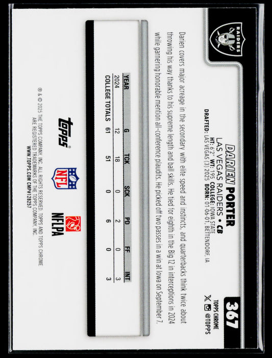 2025 Topps Chrome #367 Darien Porter