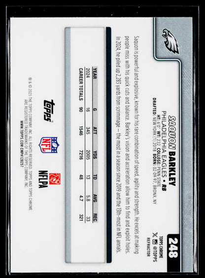 2025 Topps Chrome #248 Saquon Barkley Refractor