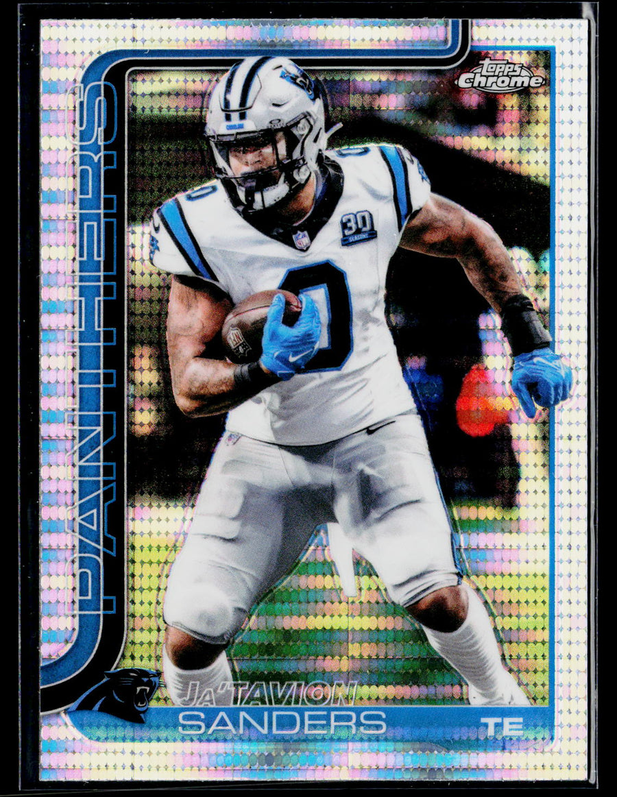 2025 Topps Chrome #45 Ja'Tavion Sanders Pulsar Refractor