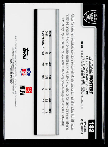 2025 Topps Chrome #182 Raheem Mostert