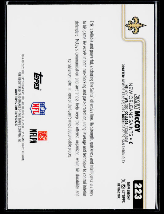 2025 Topps Chrome #223 Erik McCoy Refractor