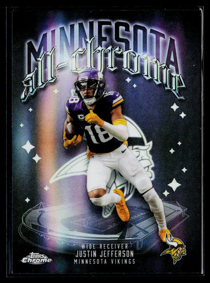 2025 Topps Chrome #ACT-6 Justin Jefferson All Chrome Team