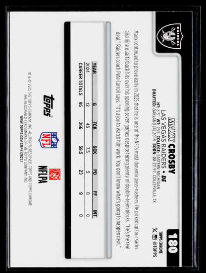 2025 Topps Chrome #180 Maxx Crosby