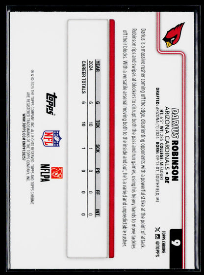 2025 Topps Chrome #9 Darius Robinson