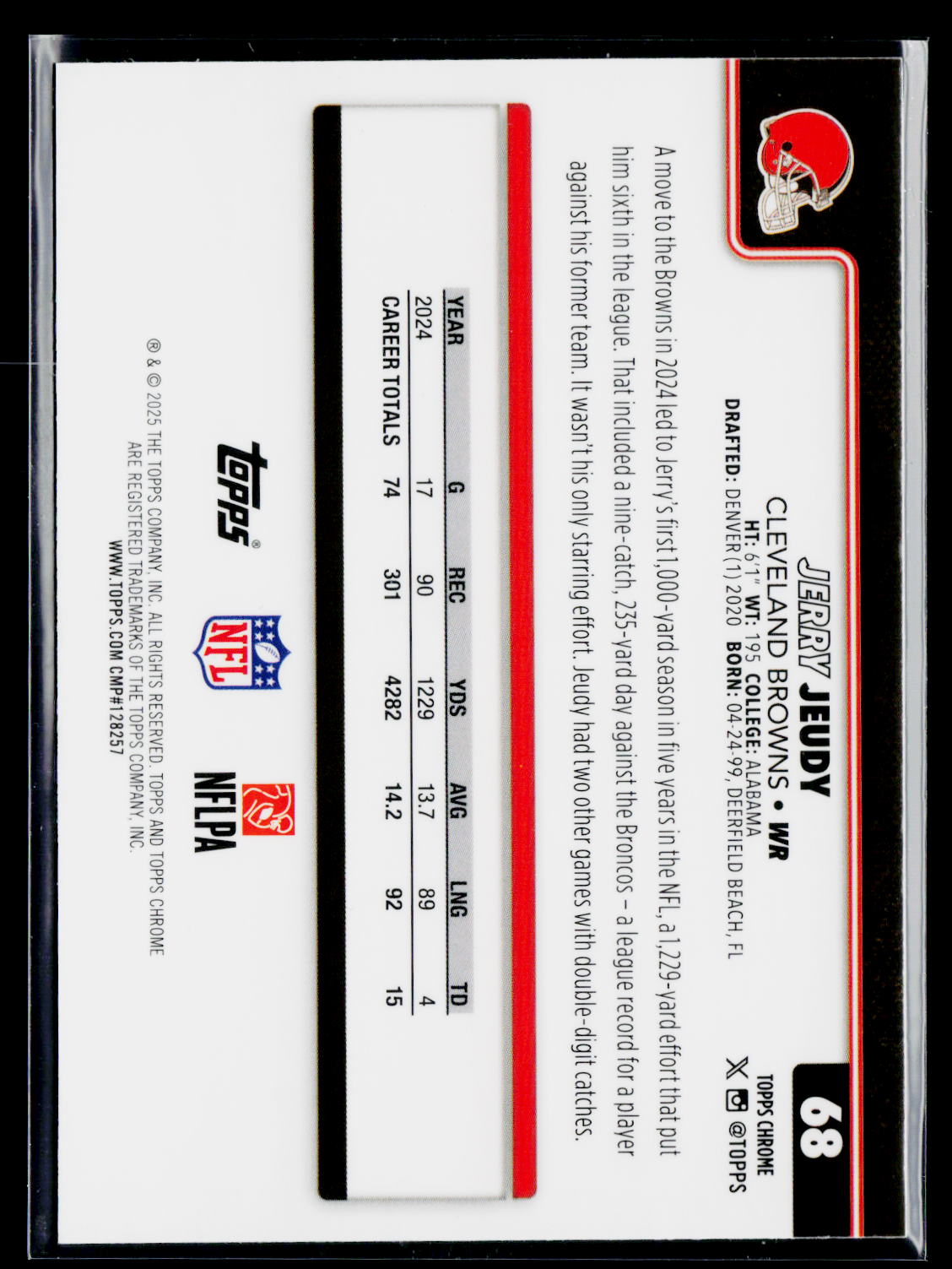 2025 Topps Chrome #68 Jerry Jeudy
