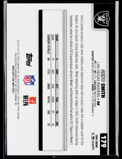 2025 Topps Chrome #179 Geno Smith