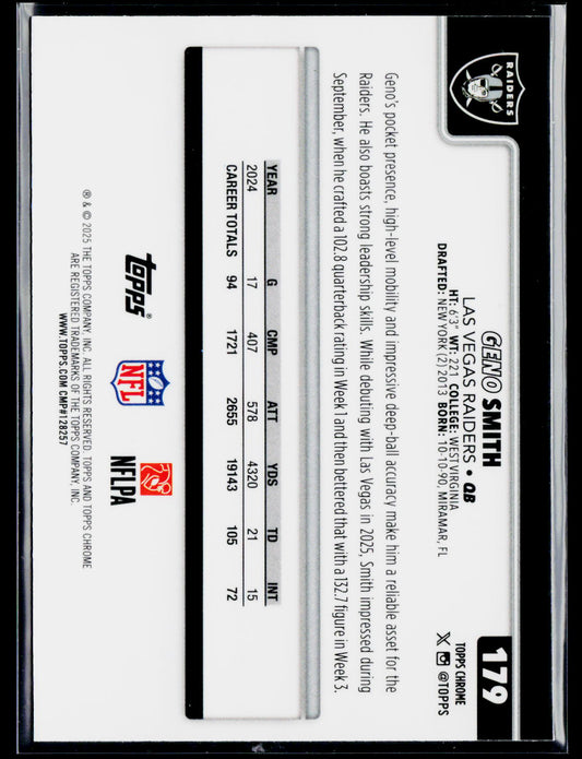 2025 Topps Chrome #179 Geno Smith