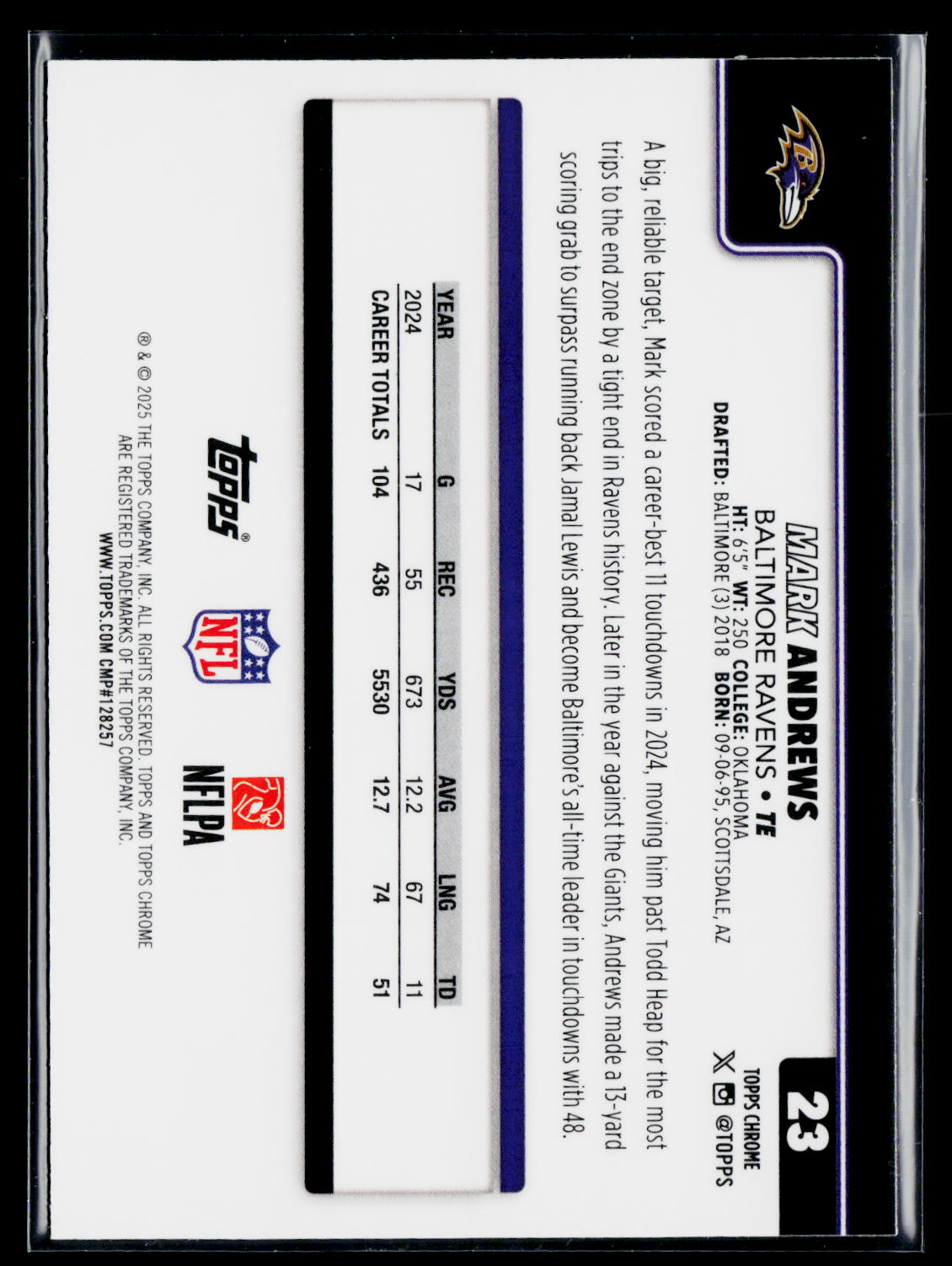 2025 Topps Chrome #23 Mark Andrews