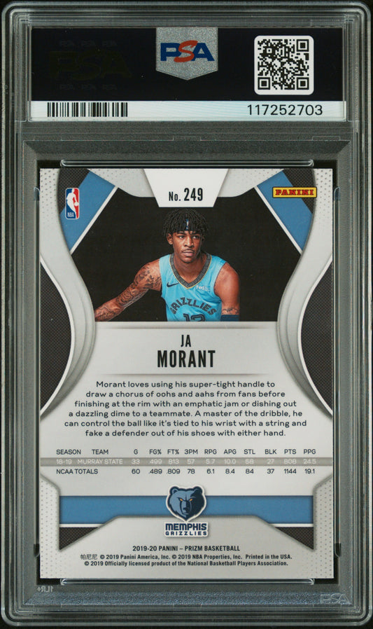 2019 Panini Prizm #249 Ja Morant PSA Authentic