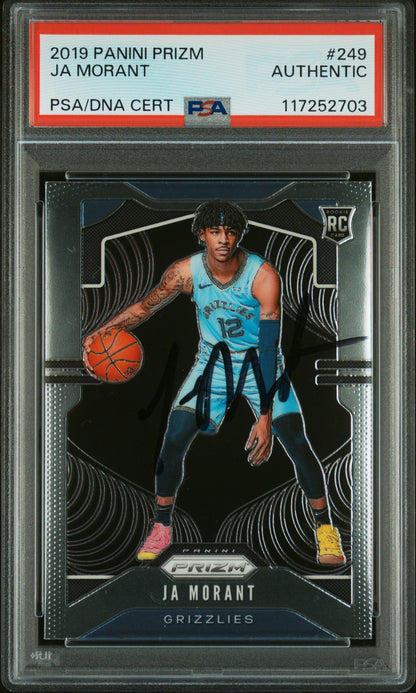 2019 Panini Prizm #249 Ja Morant PSA Authentic