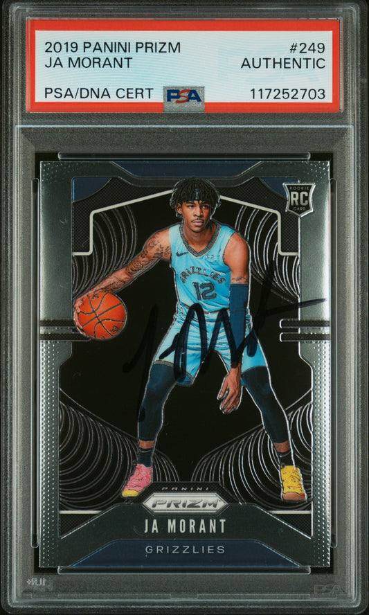 2019 Panini Prizm #249 Ja Morant PSA Authentic