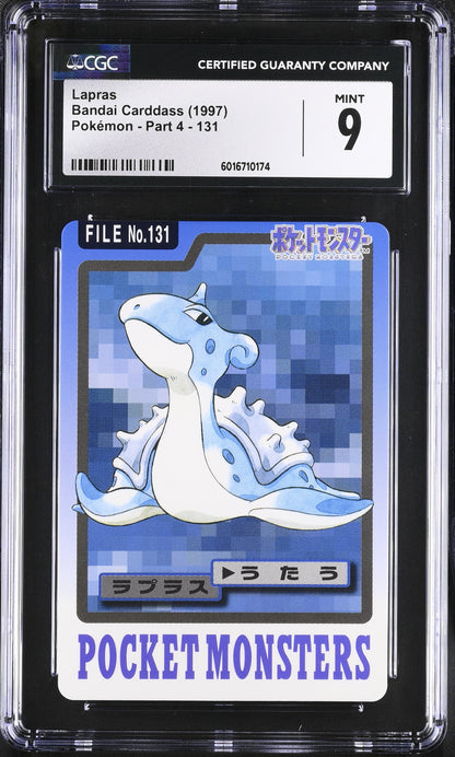 1997 Bandai Carddass Pokemon Part 4 #131 Lapras CGC 9