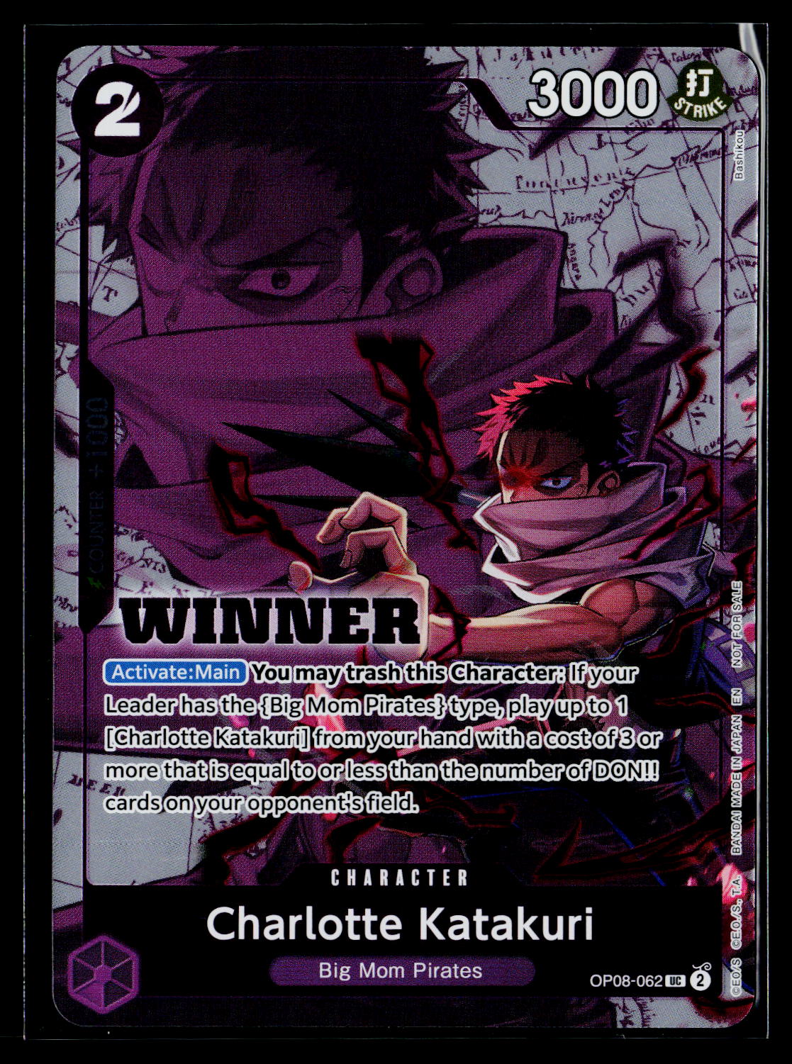 One Piece Promotion Cards #OP08-062 Charlotte Katakuri (Winner Pack 2025 Vol. 3)