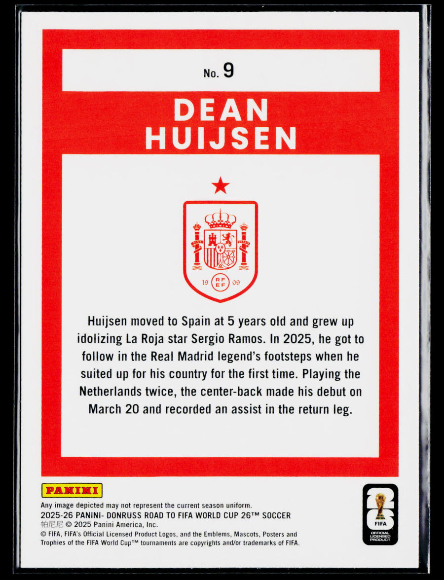 2025-26 Donruss Road to FIFA World Cup #9 Dean Huijsen