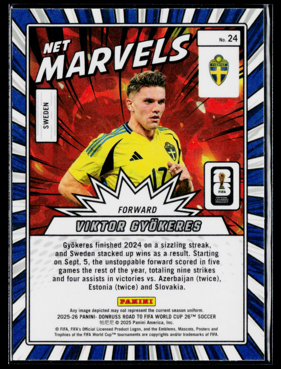 2025-26 Donruss Road to FIFA World Cup #24 Viktor Gyokeres Net Marvels