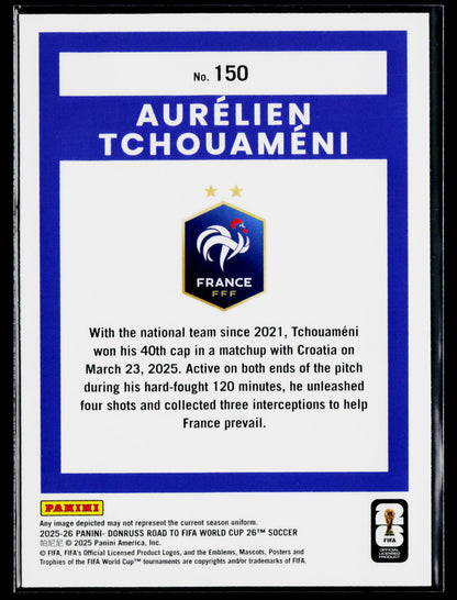 2025-26 Donruss Road to FIFA World Cup #150 Aurelien Tchouameni