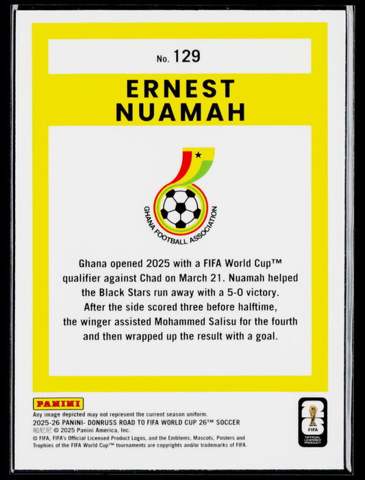 2025-26 Donruss Road to FIFA World Cup #129 Ernest Nuamah