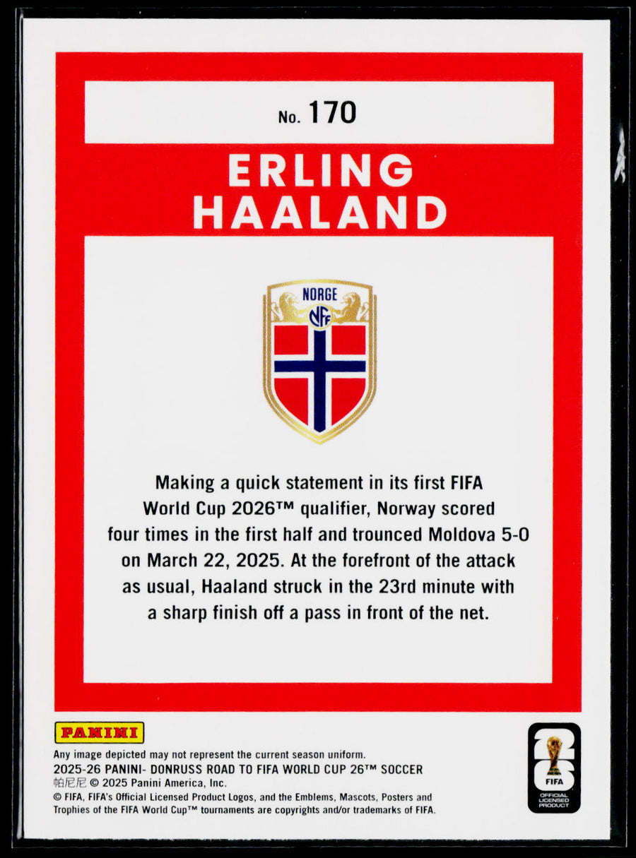 2025-26 Donruss Road to FIFA World Cup #170 Erling Haaland
