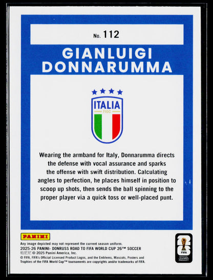 2025-26 Donruss Road to FIFA World Cup #112 Gianluigi Donnarumma