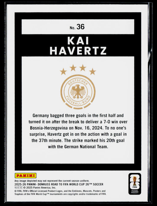 2025-26 Donruss Road to FIFA World Cup #36 Kai Havertz