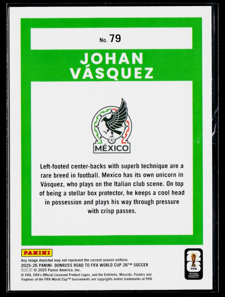 2025-26 Donruss Road to FIFA World Cup #79 Johan Vasquez
