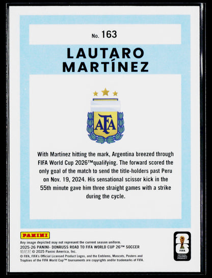 2025-26 Donruss Road to FIFA World Cup #163 Lautaro Martinez