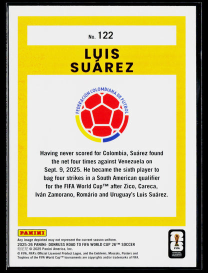 2025-26 Donruss Road to FIFA World Cup #122 Luis Suarez