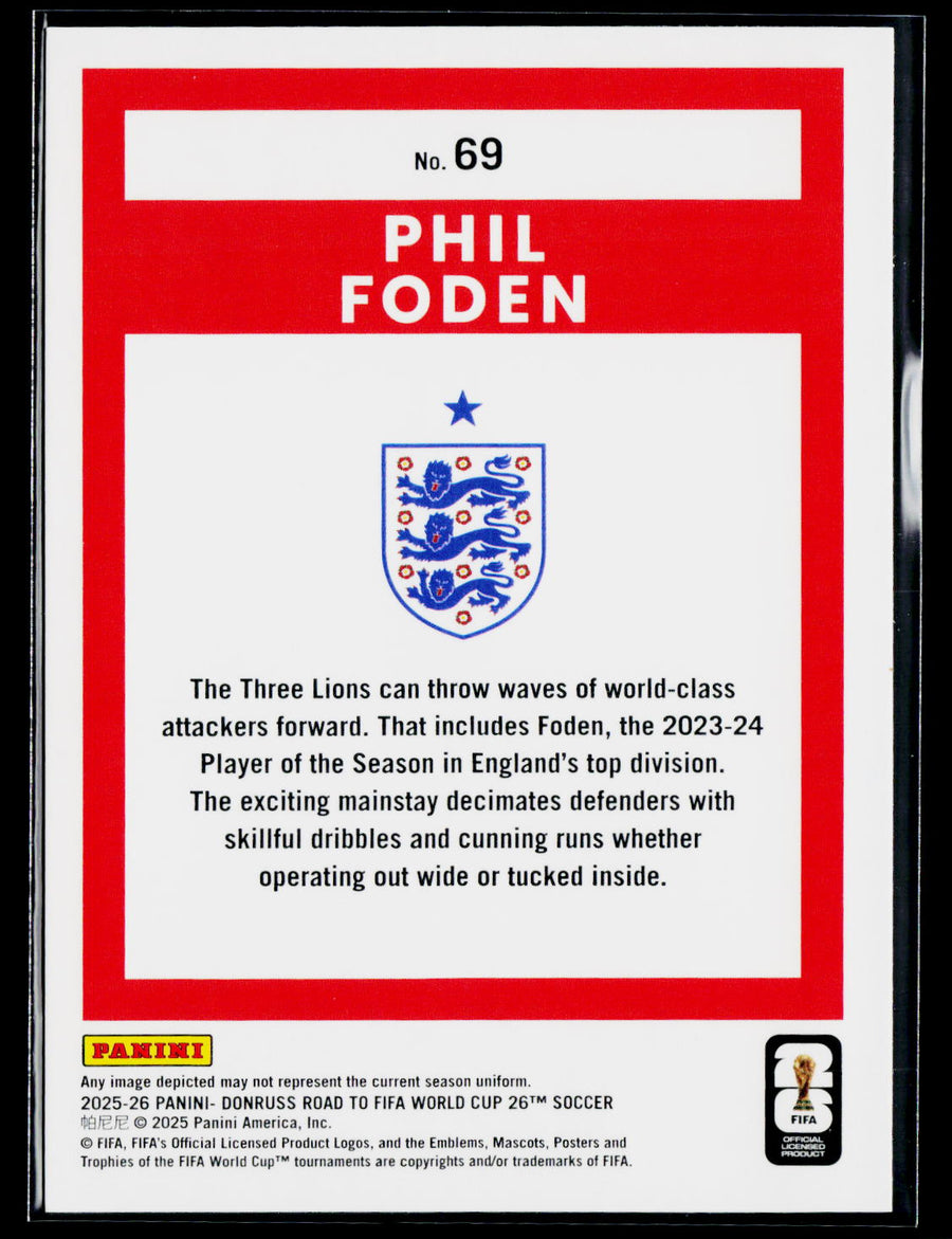 2025-26 Donruss Road to FIFA World Cup #69 Phil Foden