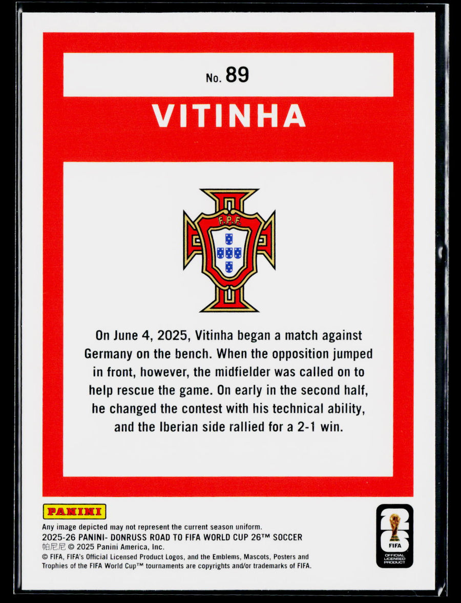 2025-26 Donruss Road to FIFA World Cup #89 Vitinha