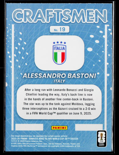 2025-26 Donruss Road to FIFA World Cup #19 Alessandro Bastoni Craftsmen