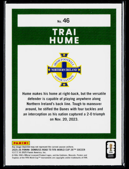 2025-26 Donruss Road to FIFA World Cup #46 Trai Hume