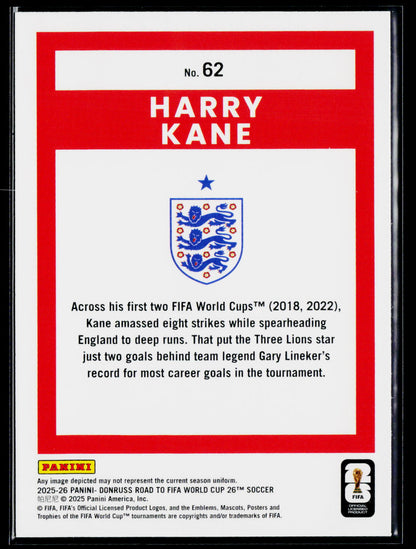 2025-26 Donruss Road to FIFA World Cup #62 Harry Kane