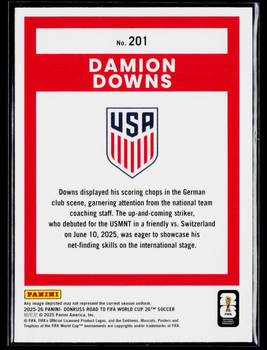 2025-26 Donruss Road to FIFA World Cup #201 Damion Downs
