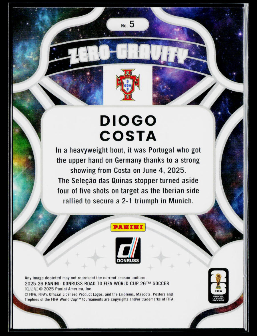 2025-26 Donruss Road to FIFA World Cup Diogo Costa Zero Gravity