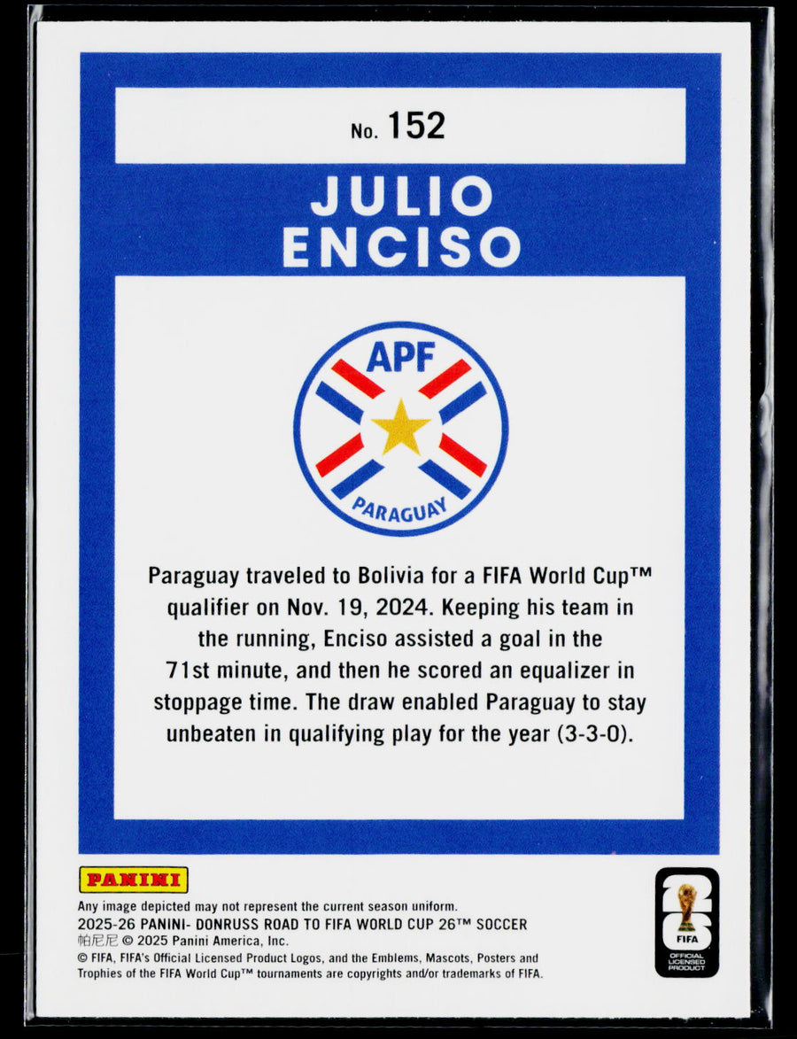 2025-26 Donruss Road to FIFA World Cup #152 Julio Enciso