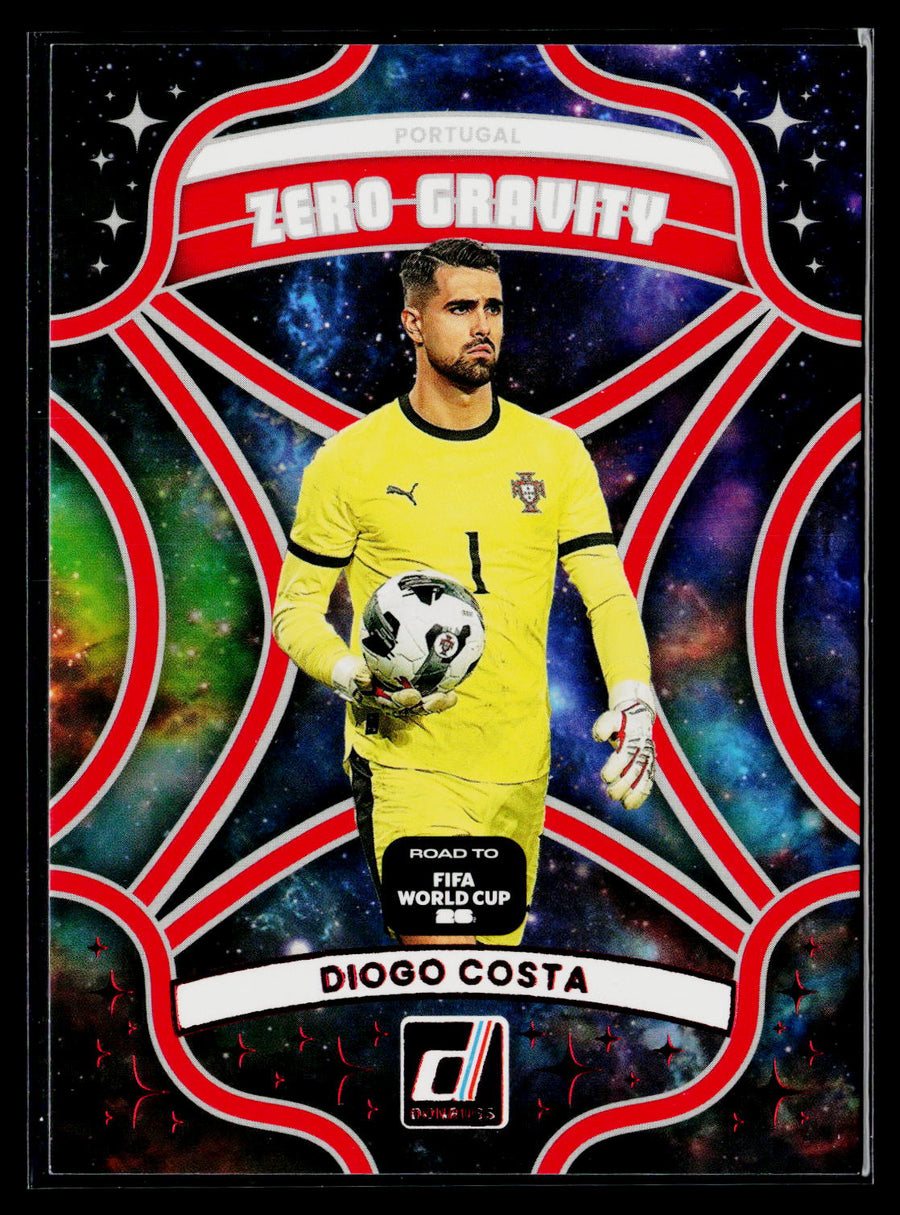2025-26 Donruss Road to FIFA World Cup #1 Diogo Costa Zero Gravity Red