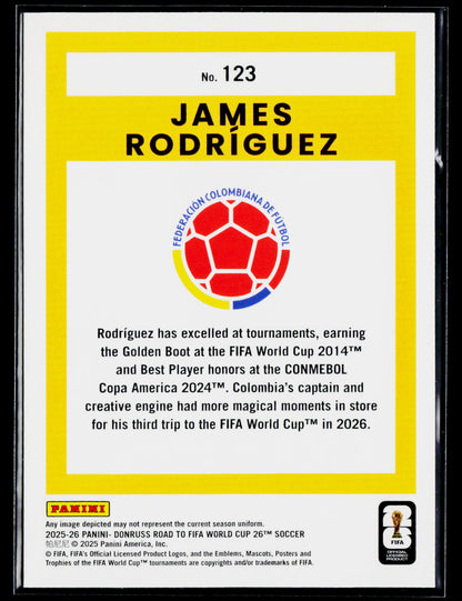 2025-26 Donruss Road to FIFA World Cup #123 James Rodriguez