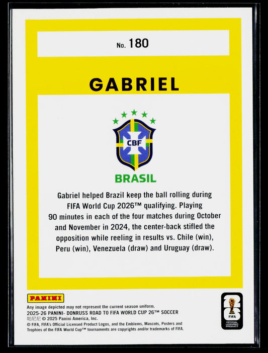 2025-26 Donruss Road to FIFA World Cup #180 Gabriel