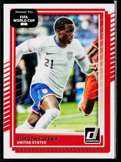 2025-26 Donruss Road to FIFA World Cup #21 Timothy Weah
