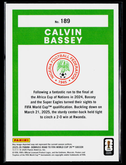 2025-26 Donruss Road to FIFA World Cup #189 Calvin Bassey