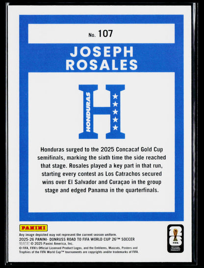2025-26 Donruss Road to FIFA World Cup #107 Joseph Rosales