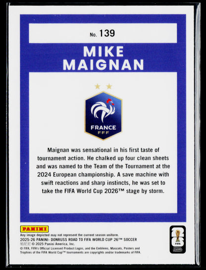 2025-26 Donruss Road to FIFA World Cup #139 Mike Maignan