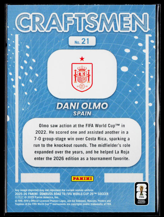 2025-26 Donruss Road to FIFA World Cup #21 Dani Olmo