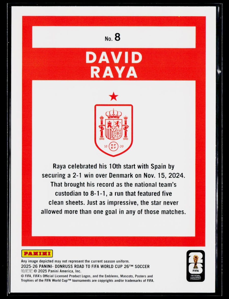 2025-26 Donruss Road to FIFA World Cup #8 David Raya