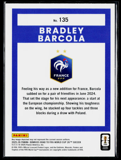 2025-26 Donruss Road to FIFA World Cup #135 Bradley Barcola