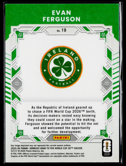 2025-26 Donruss Road to FIFA World Cup #19 Evan Ferguson Elite Series