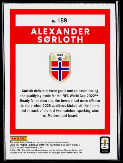 2025-26 Donruss Road to FIFA World Cup #169 Alexander Sorloth